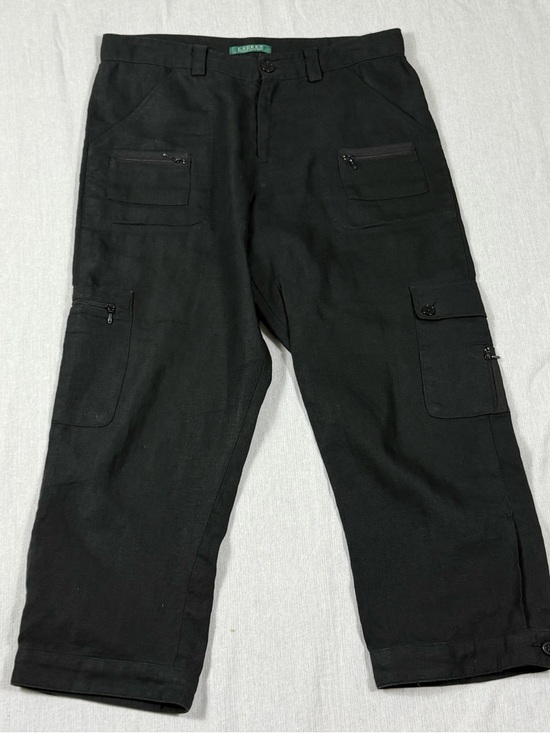 Lauren Ralph Lauren black linen cargo pants size 8 - Picture 14 of 16